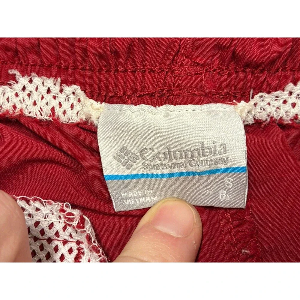 Columbia PFG Omni-Shade Fishing Shorts Men’s Size S Red Quick Dry Outdoors